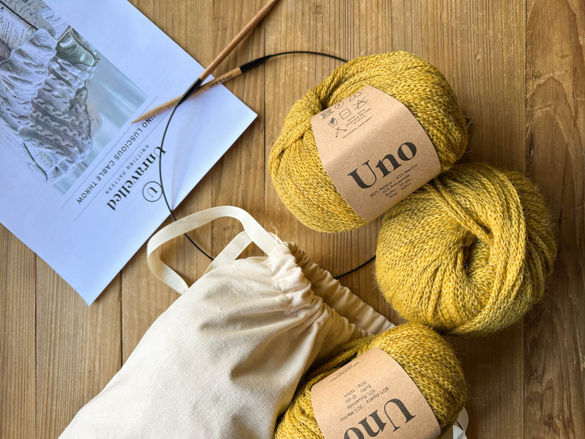 Underway with the Uno Luscious Cable Throw KAL
