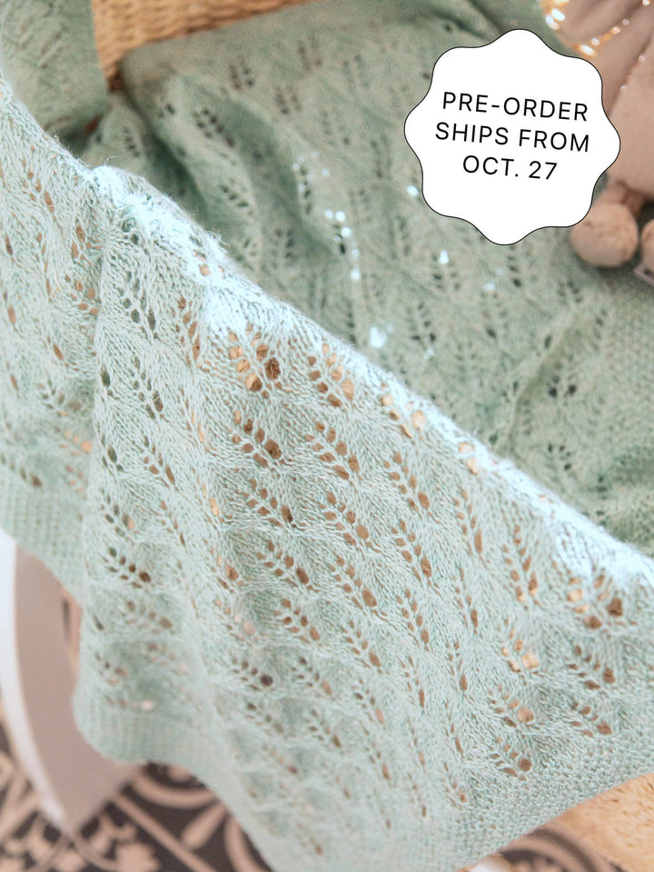 Diamond Leaf Linen Baby Blanket