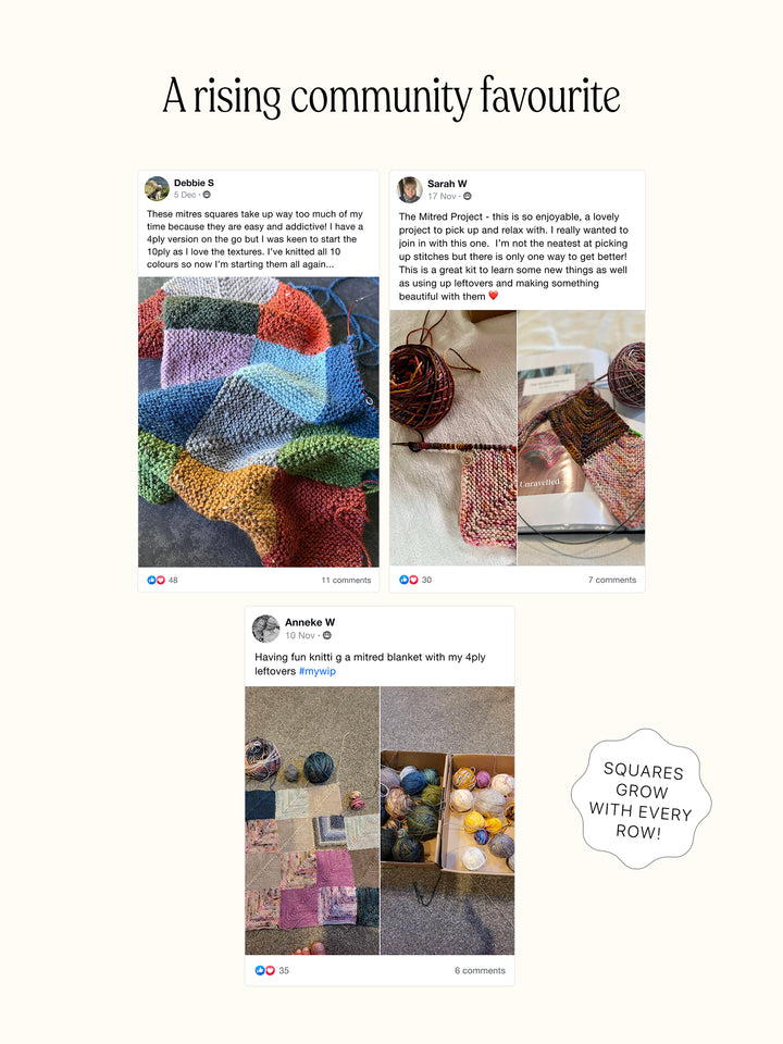 Mitred Squares Blanket Pattern