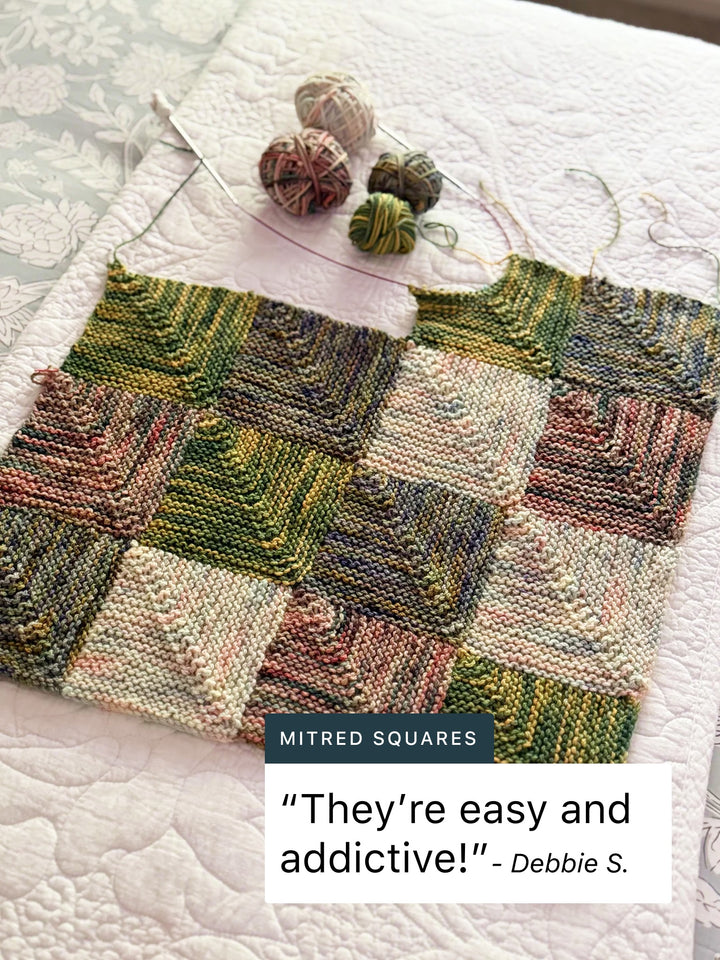 Mitred Squares Blanket Pattern