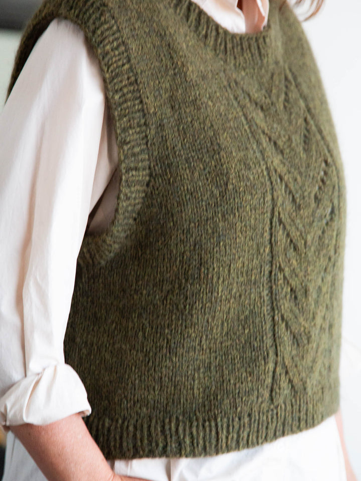 The Basica Vest with Lace Panel