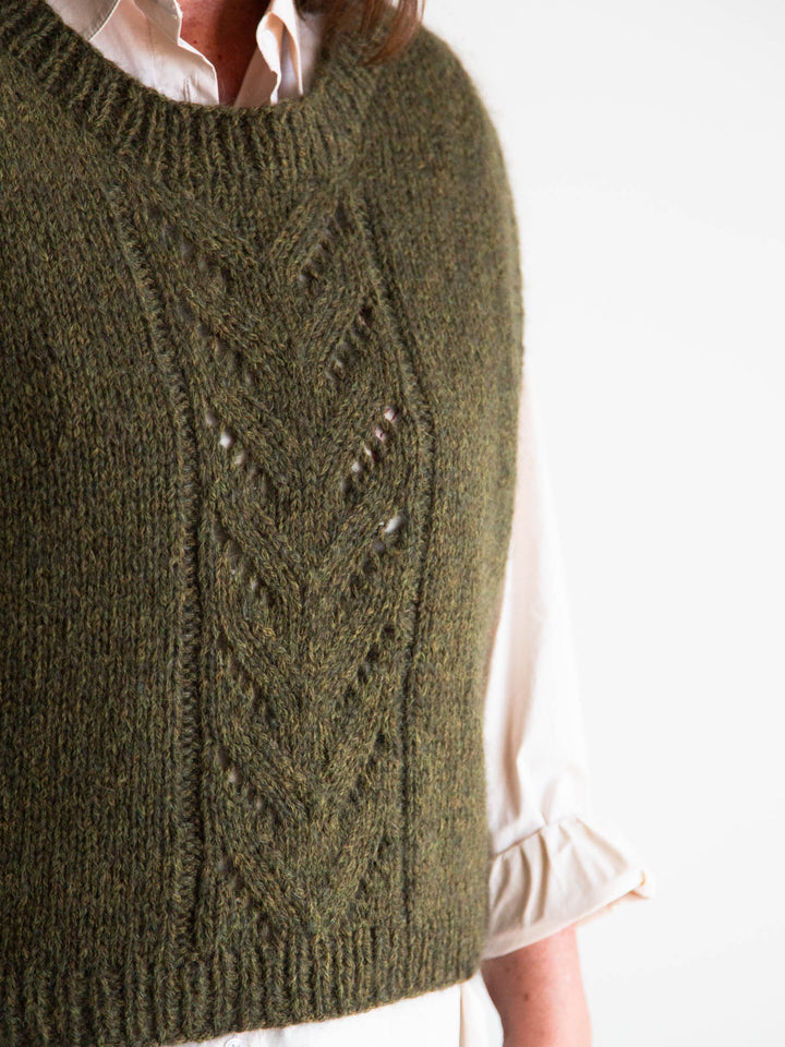 The Basica Vest with Lace Panel