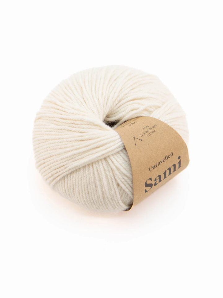 Penny & Oscar Baby Blanket kit in Snow, 100% baby alpaca Sami yarn