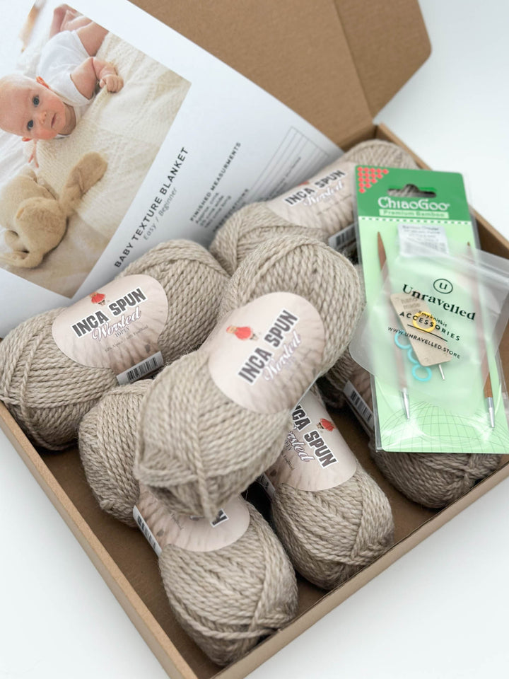 Textured Squares Baby Blanket