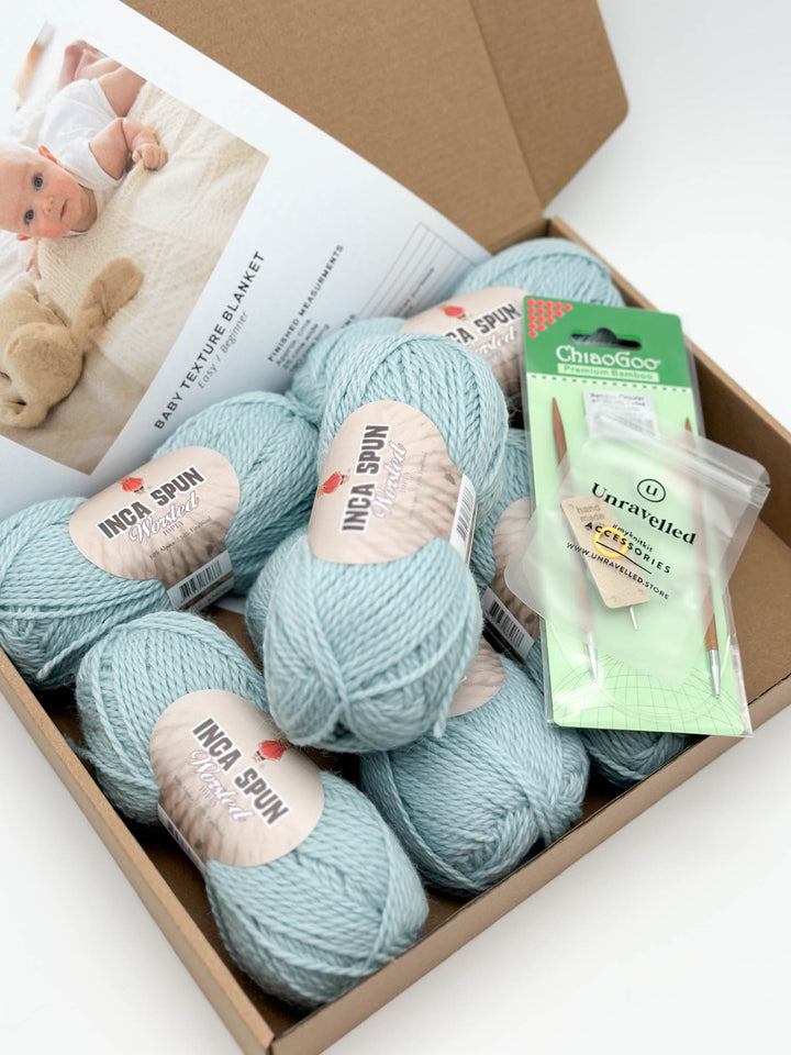 Textured Squares Baby Blanket