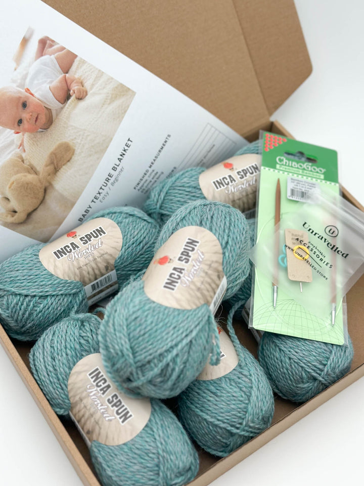 Textured Squares Baby Blanket